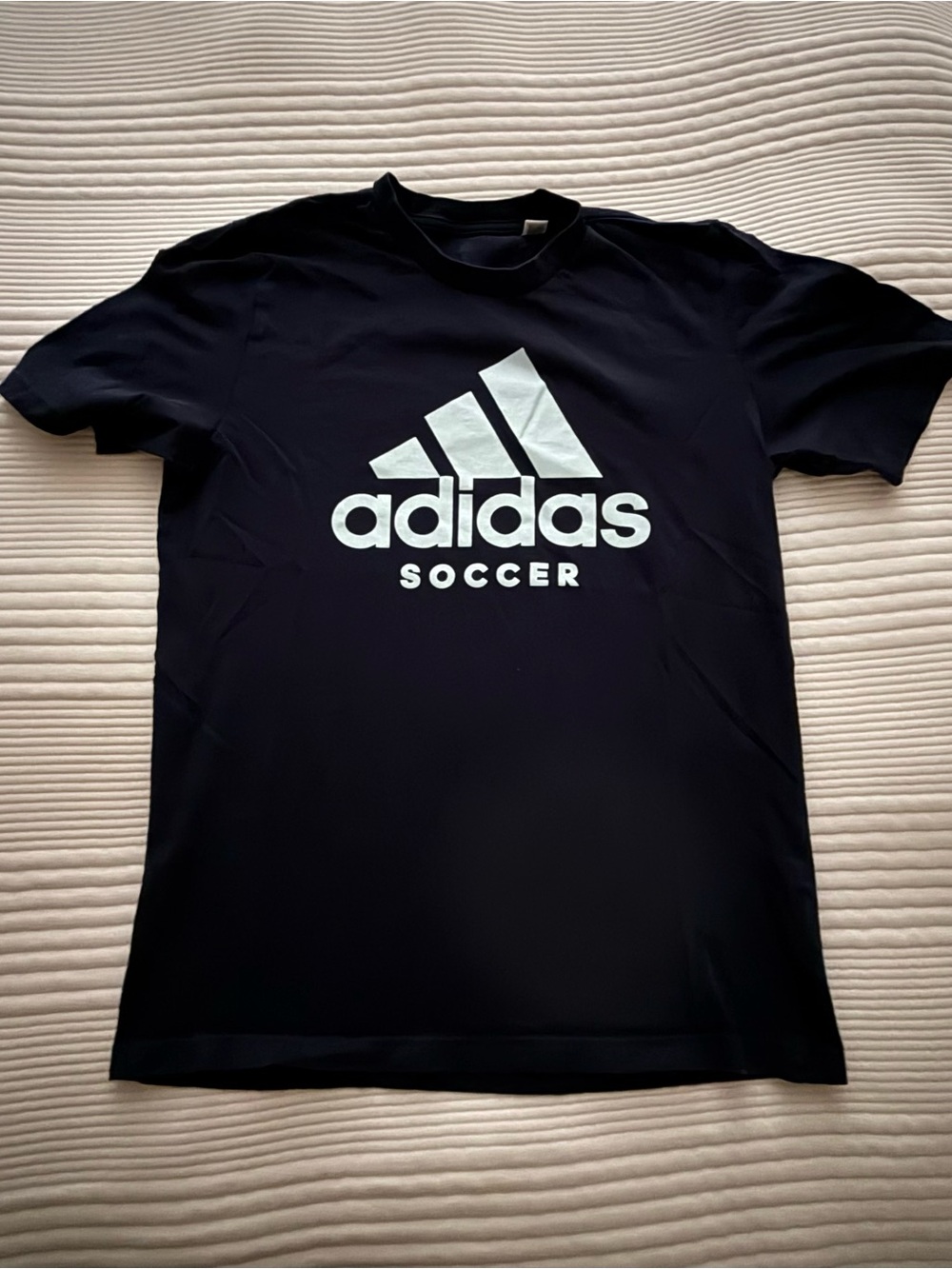 Adidas Navy Soccer Logo Tee - Men's S